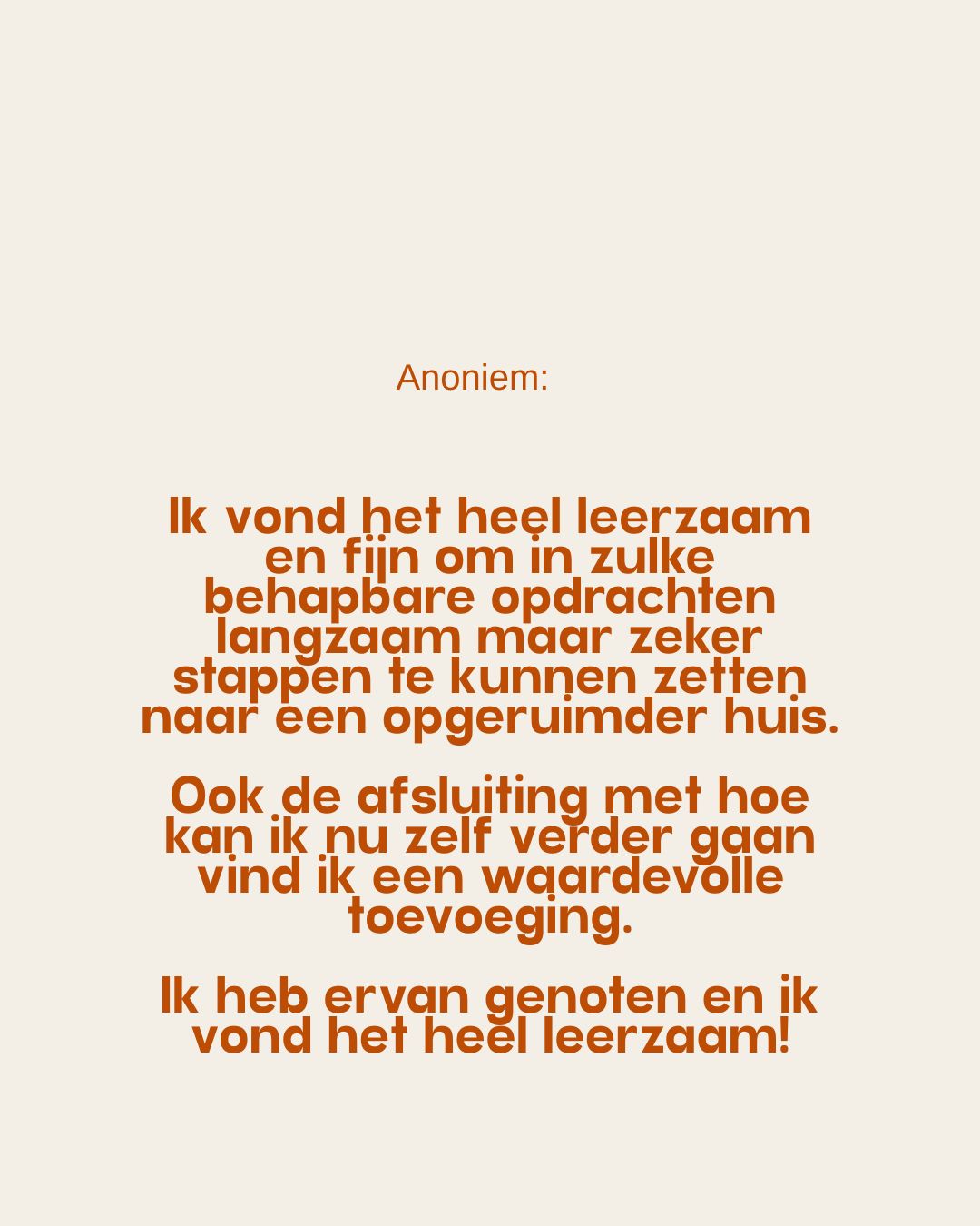 review cursus minimaliseren en ont spullen